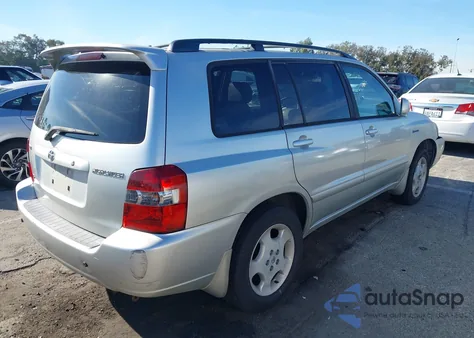 2005 Toyota Highlander Limited V6 z USA, uszkodzony, nr VIN JTEDP21A650089382